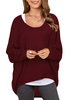 ZANZEA Plus Size Womens T-shirt Long Bat Sleeve Round Neck Loose Solid Color Pullover Plus Size Casual Shirt T-shirt