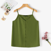 ZANZEA Womens Spaghetti Strap Camisole Summer Tank Tops V Neck Casual Slip Blouse Streetwear