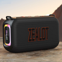 ZEALOT S85 50W bluetooth Speaker Portable Speaker Double Drivers HiFi Powerful Bass 8000mAh Large Battery RGB Colorful L