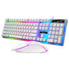 ZGUANGBA G21B Wired 104-Keys Gaming Keyboard and Mouse Set RGB Backlit Mechanial-Feeling Keycaps Waterproof Ergonomics U