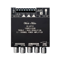 ZK-APTX1 2.1 Channel Bluetooth Amplifier Board 100Wx2+200W Subwoofer Theater HiFi Stereo Equalizer Power Amplifier Board