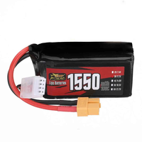 ZOP Power 11.1V 1550mAh 150C 3S LiPo Battery XT60 Plug for RC Drone