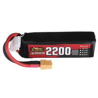 ZOP Power 11.1V 2200mAh 120C 3S LiPo Battery XT60 Plug with Adaper for RC Drone