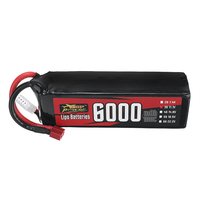 ZOP Power 11.1V 6000mAh 100C 3S LiPo Battery T Plug for RC Car