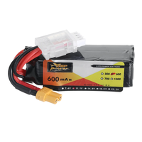 ZOP Power 11.1V 600mAh 60C 3S LiPo Battery XT30 Plug for for BETAFPV Pavo20 Pro RC FPV Racing Drone