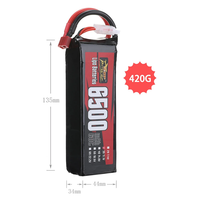 ZOP Power 11.1V 6500mAh 60C 3S LiPo Battery T Plug for RC Car