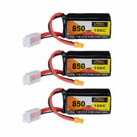 ZOP Power 11.1V 850mAh 100C 3S LiPo Battery XT30 Plug for RC Drone