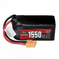 ZOP Power 14.8V 1550mAh 150C 4S LiPo Battery XT60 Plug for RC Drone