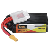 ZOP Power 14.8V 600mAh 60C 4S LiPo Battery XT30 Plug for Sub250 Oasisfly25 Oasisfly30 RC FPV Racing Drone