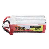 ZOP Power 18.5V 7000mAh 65C 5S LiPo Battery T Plug for RC Car