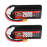 ZOP Power 7.4V 2800mAh 25C 2S LiPo Battery With XT30 Plug for RC Drone