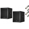 2x RCF SUB 8004-AS Aktive Subwoofer inkl. Cover und XLR-Kabel