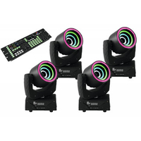 4x EUROLITE LED TMH-61 Hypno Moving-Head Beam + EUROLITE Color Chief DMX-Controller Bundle