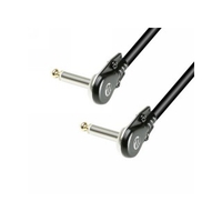 Adam Hall Cables 4 Star Serie - Instrumentenkabel mit extra flachen 6, 35 mm Mono-Winkelsteckern 1 m