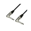 Adam Hall Cables 4 Star Serie - Instrumentenkabel REAN 6, 3 mm Winkelklinke mono auf 6, 3 mm Winkelklinke mono 0, 9 m