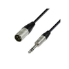 Adam Hall Cables 4 Star Serie - Mikrofonkabel REAN XLR male auf 6, 3 mm Klinke stereo 1, 5 m