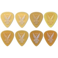 Clayton Plektrum Ultem Gold 0, 80 mm,  transparent-gold Standard 351 Form