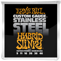 ERNIE BALL Slinky Stainless E-Gitarren Saiten Satz 9-46
