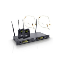 LD Systems WIN 42 BPHH2 - Funkmikrofon System mit 2 x Belt Pack und 2 x Headset hautfarben