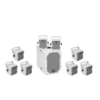 OMNITRONIC Set BOB-10A ws + 8x BOB-4 ws PA-Lautsprecher Set
