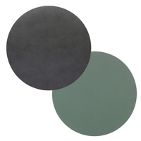 4er Spar-Set Lind DNA Double Circle Cloud Tischset - anthracite/pastel green - Ø 40 cm