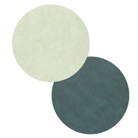 4er Spar-Set Lind DNA Double Circle Nupo Tischset - dark green/olive green - Ø 30 cm