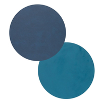 4er Spar-Set Lind DNA Double Circle Nupo Tischset - midnight blue/petrol - Ø 30 cm
