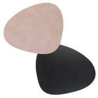 4er Spar-Set Lind DNA Double Curve Bull Tischset - warm grey/black - 37x44 cm