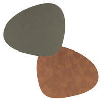 4er Spar-Set Lind DNA Double Curve Nupo Tischset - army green/nature - 37x44 cm