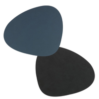 4er Spar-Set Lind DNA Double Curve Nupo Tischset - dark blue/black - 37x44 cm