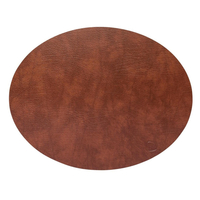 4er Spar-Set Lind DNA Double Oval Bull Tischset - cognac/black - 35x46 cm