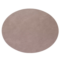 4er Spar-Set Lind DNA Double Oval Bull Tischset - warm grey/black - 26x33 cm