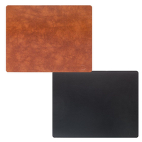 4er Spar-Set Lind DNA Double Square Bull Tischset - cognac/black - 35x45 cm