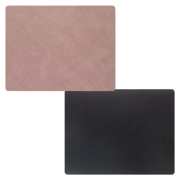 4er Spar-Set Lind DNA Double Square Bull Tischset - warm grey/black - 35x45 cm