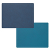 4er Spar-Set Lind DNA Double Square Nupo Tischset - midnight blue/petrol - 35x45 cm