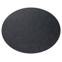 4er Spar-Set Lind DNA Oval Double Cloud Tischset - black/red - 26x33 cm