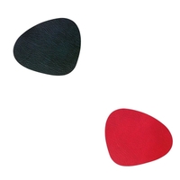 8er Spar-Set Lind DNA Curve Double Cloud Glasuntersetzer - black/red - 11x13 cm