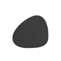 8er Spar-Set Lind DNA Curve Hippo Glasuntersetzer - black-anthracite - 11x13 cm