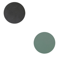 8er Spar-Set Lind DNA Double Circle Cloud Glasuntersetzer - anthracite/pastel green - Ø 10 cm