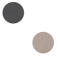 8er Spar-Set Lind DNA Double Circle Nupo Glasuntersetzer - anthracite/light grey - Ø 10 cm