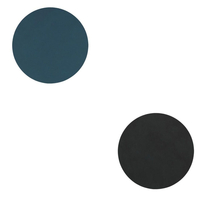 8er Spar-Set Lind DNA Double Circle Nupo Glasuntersetzer - dark blue/black - Ø 10 cm