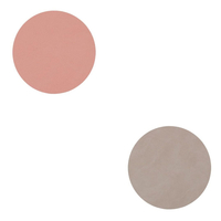 8er Spar-Set Lind DNA Double Circle Nupo Glasuntersetzer - rose/light grey - Ø 10 cm