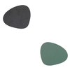 8er Spar-Set Lind DNA Double Curve Cloud Glasuntersetzer - anthracite/pastel green - 11x13 cm