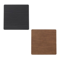 8er Spar-Set Lind DNA Double Square Buffalo Glasuntersetzer - black/nature - 10x10 cm