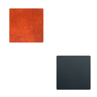 8er Spar-Set Lind DNA Double Square Bull Glasuntersetzer - cognac/black - 10x10 cm