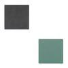8er Spar-Set Lind DNA Double Square Cloud Glasuntersetzer - anthracite/pastel green - 10x10 cm