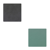 8er Spar-Set Lind DNA Double Square Cloud Glasuntersetzer - anthracite/pastel green - 10x10 cm