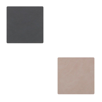 8er Spar-Set Lind DNA Double Square Nupo Glasuntersetzer - anthracite/light grey - 10x10 cm