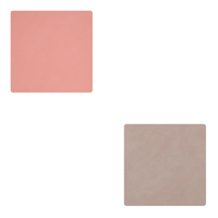8er Spar-Set Lind DNA Double Square Nupo Glasuntersetzer - rose/light grey - 10x10 cm
