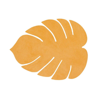 8er Spar-Set Lind DNA Monstera Leaf Nupo Glasuntersetzer - burned curry - 14x12 cm